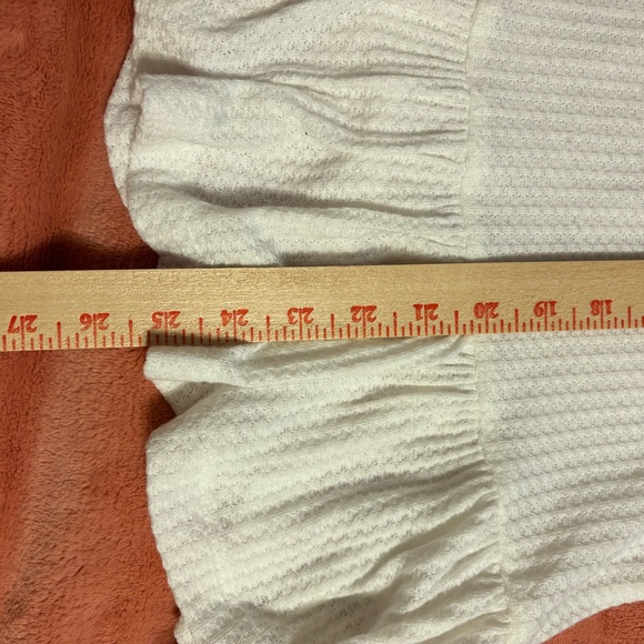 Umgee White Blouse with Multicolor Floral Sleeves - Picture 5 of 8